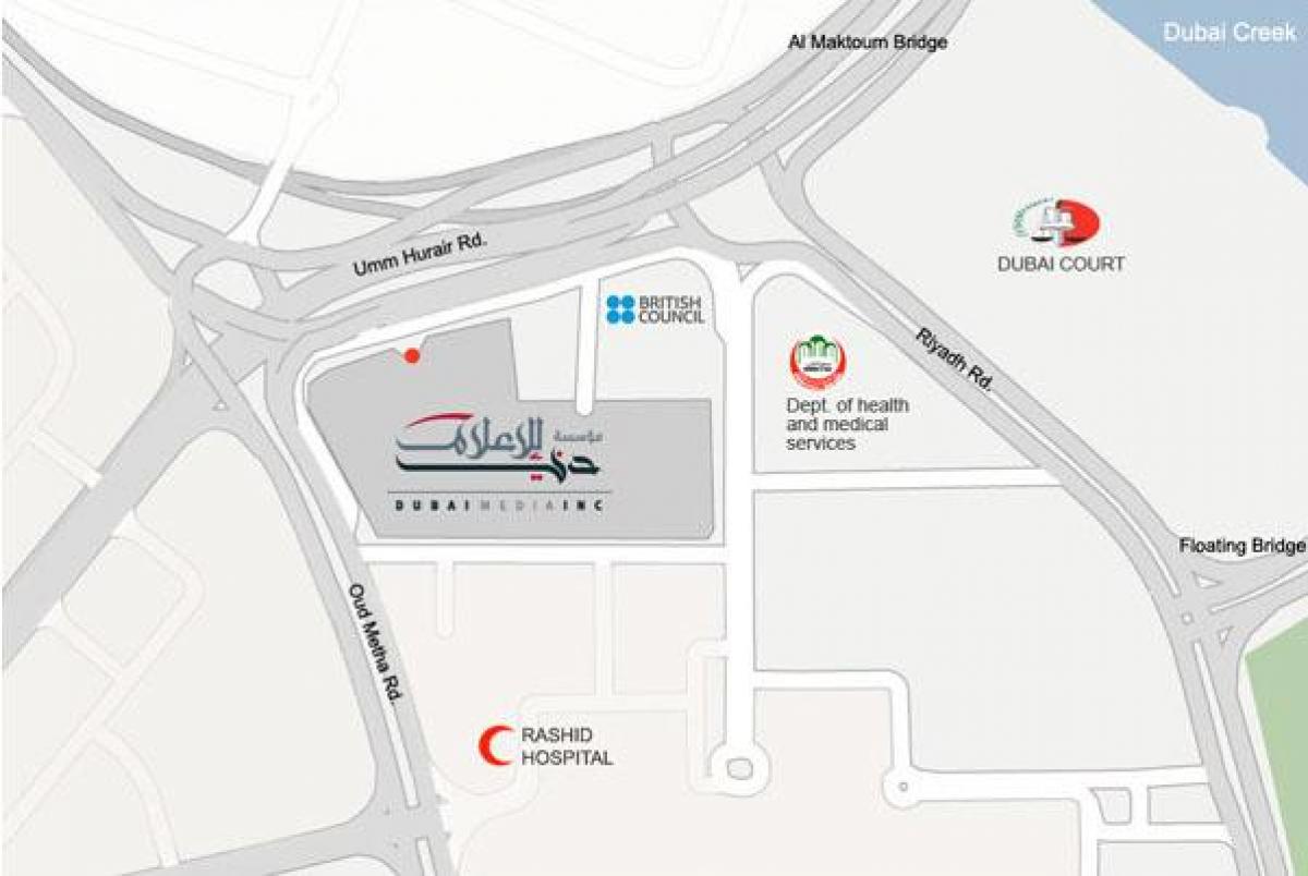 rashid hospital, Dubai placering på kort