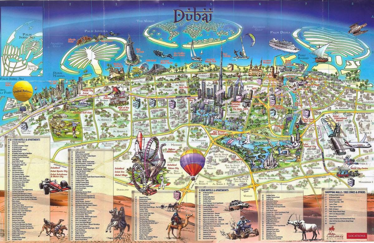 3d kort over Dubai