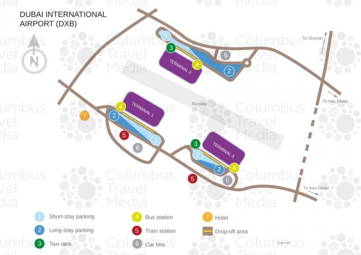 kort over Dubai lufthavn