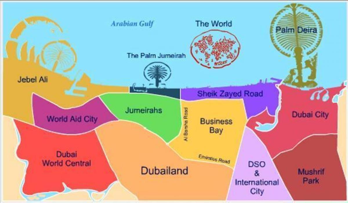 kort over Dubailand