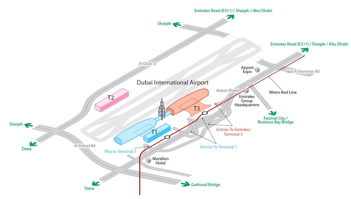 dxb lufthavn kort