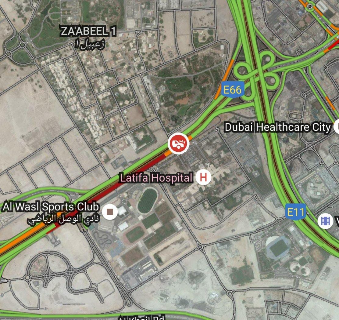latifa hospital, Dubai placering på kort