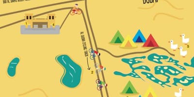 Kort over Al Qudra Søen rute
