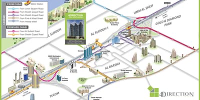 Kort American school of Dubai