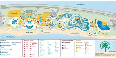 Kort over Atlantis i Dubai