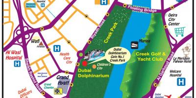 Delfin show Dubai placering på kort
