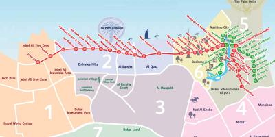 Kort over Dubai kvarterer