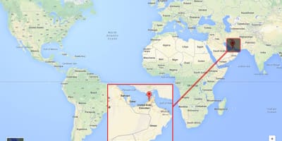 Dubai på kort