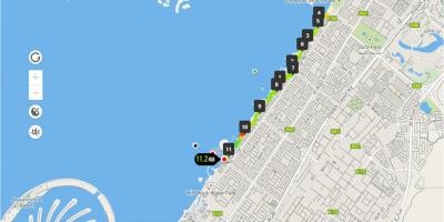 Jumeirah beach løbebane kort