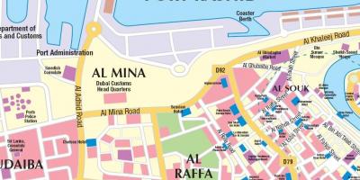 Dubai port kort